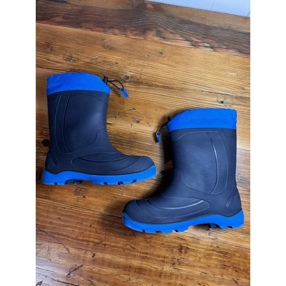 Kamik Snobuster 1 Kids Waterproof Snow Boots Size 6 Blue Gray Insulated